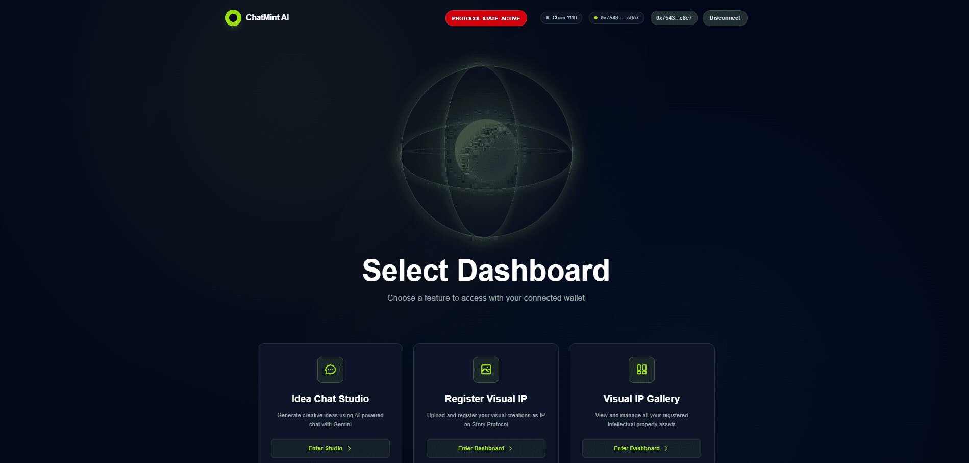 ChatMint AI project interface
