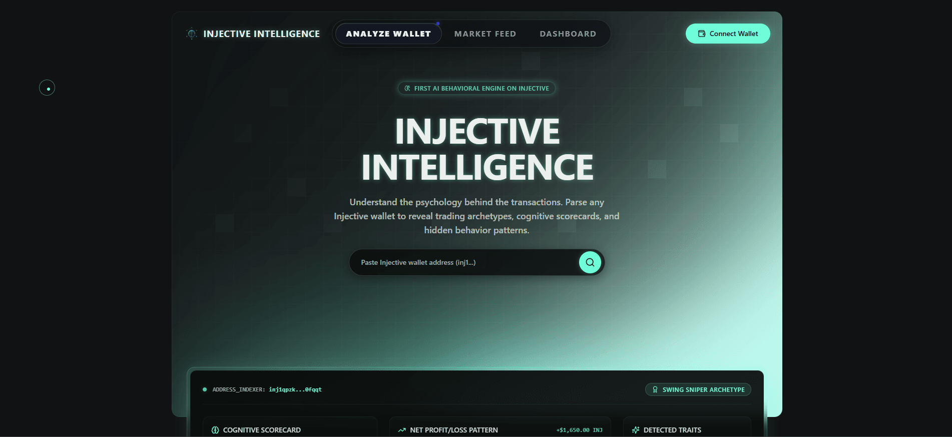 Injective Intelligence project interface