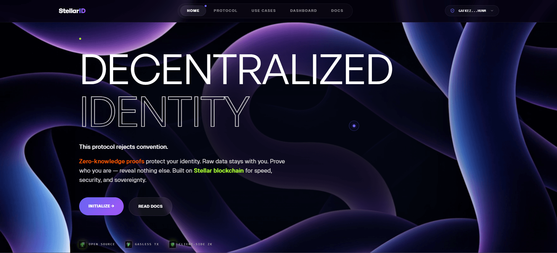 StellarID project interface